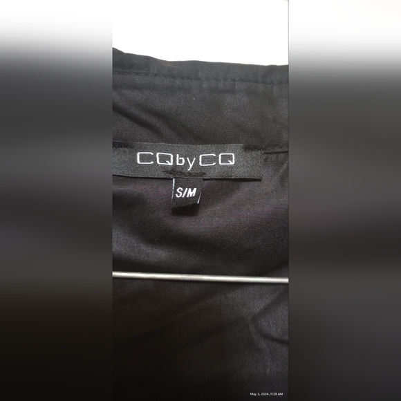 CQ by CQ (Caribbean Queen) Women's oversized S/M black puffy blouse polished - Picture 6 of 8